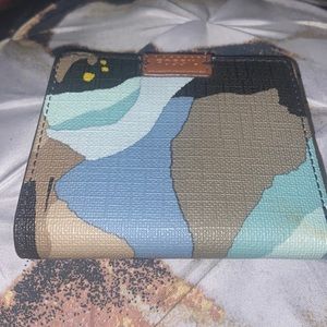Fossil small wallet with floral design
